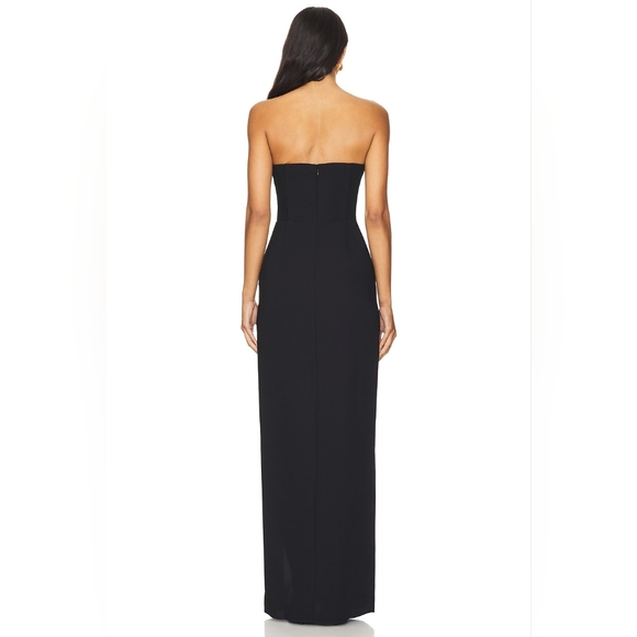 NEW Amanda Uprichard X Revolve Black Strapless Ivy Gown | Size Medium - Picture 3 of 8